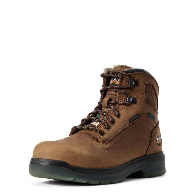 Ariat Turbo 6" H2O CSA Kahverengi Iş Ayakkabıları Erkek (41214-714)